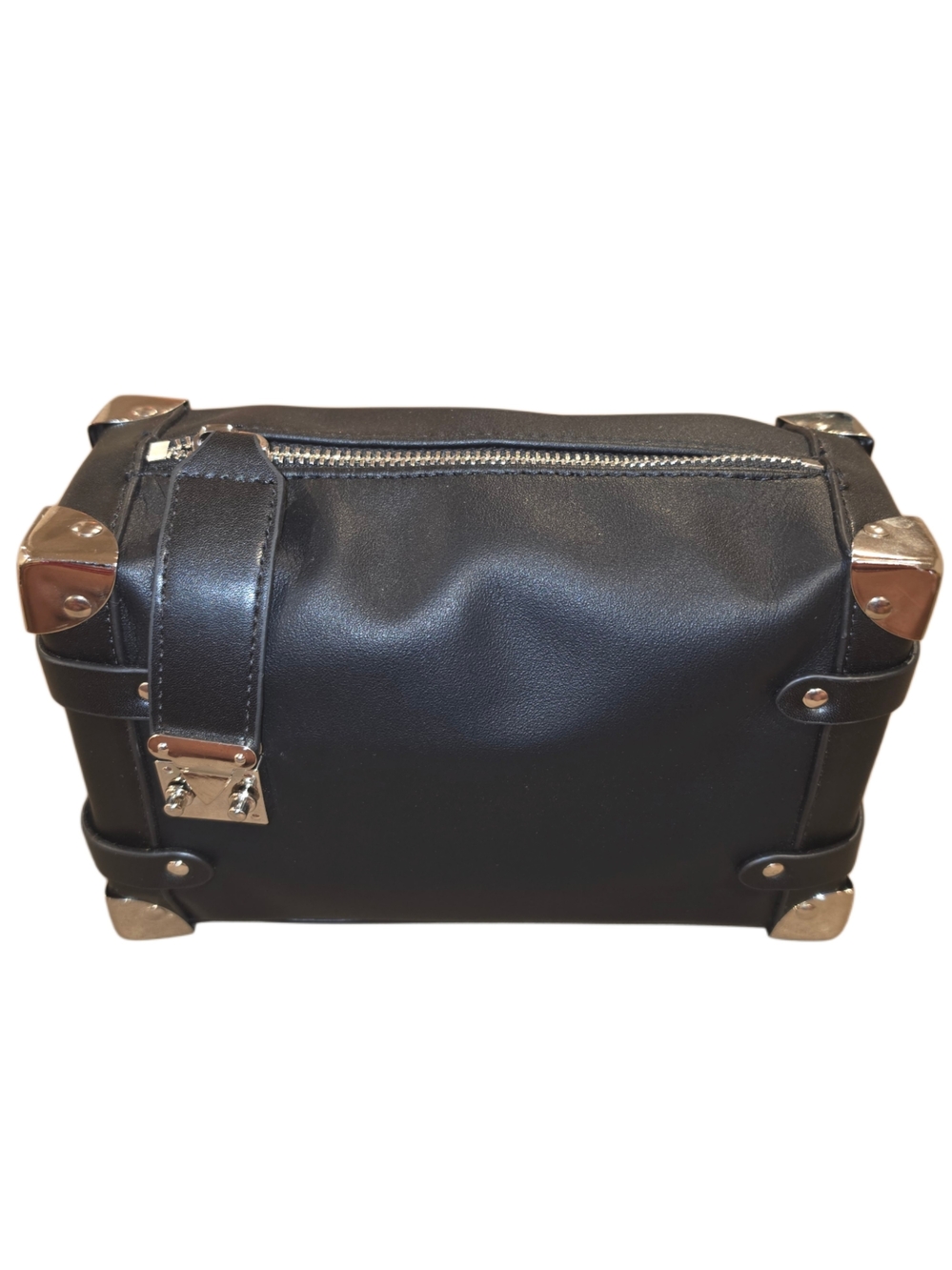 Brand New - Black Box Bag with Silver Hardware